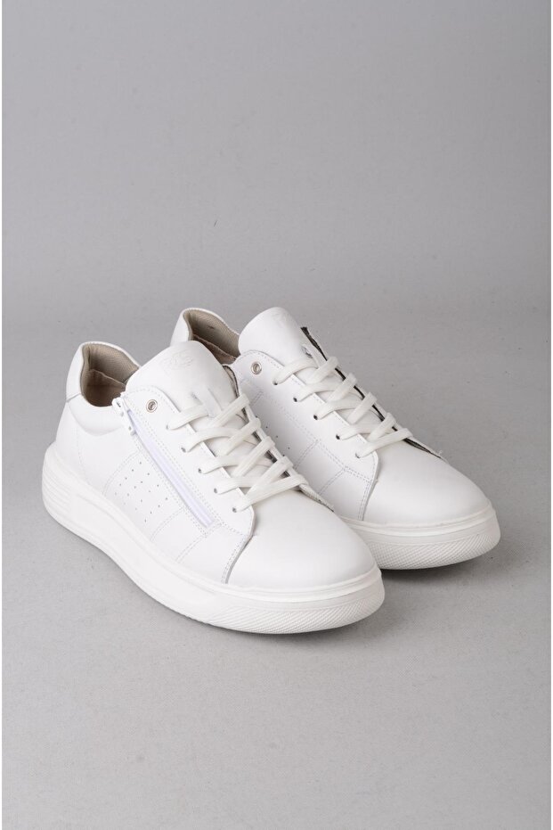 Seç 439 Genuine Leather Casual Men's Shoes White