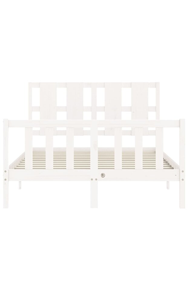 4FT Bed Frame with Headboard, Small Double, Solid Wood - 6