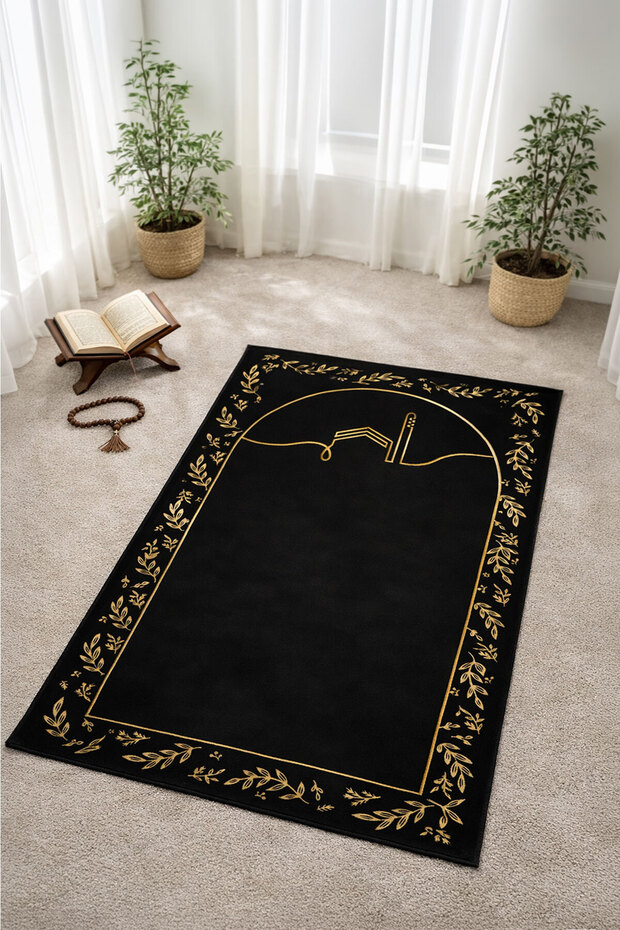 Digital Non-Knotted Soft Non-Slip Anti-Allergic Prayer Mat Dowry Prayer Mat 70X110
