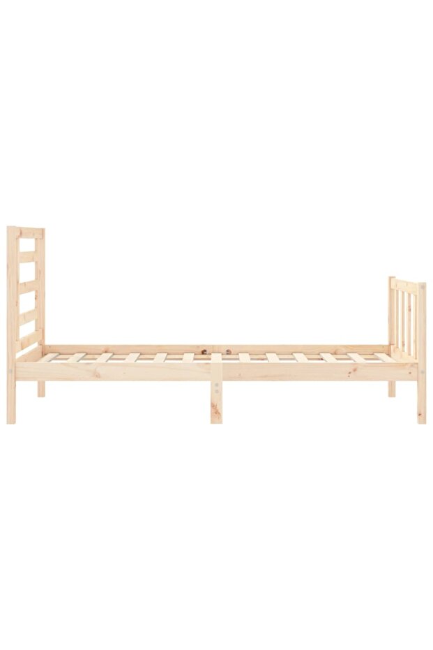 Bed frame with headboard, 90x200 cm, solid wood - 7