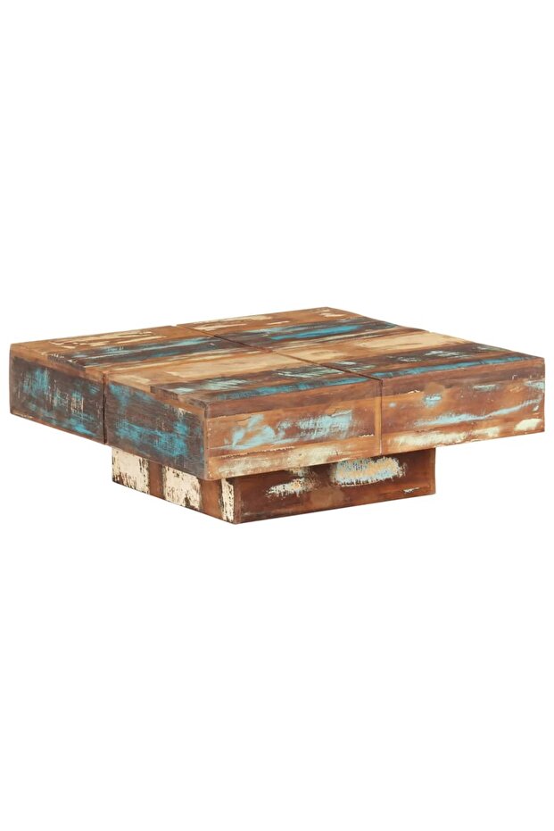 Coffee table, 80x80x28 cm, solid mango wood - 7