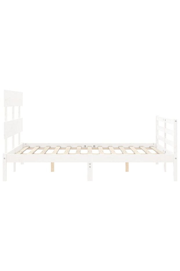 4FT Bed Frame with Headboard, Small Double, Solid Wood - 7