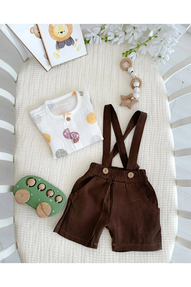 Tiger Pattern Muslin Shirt and Shorts Summer Set of 2