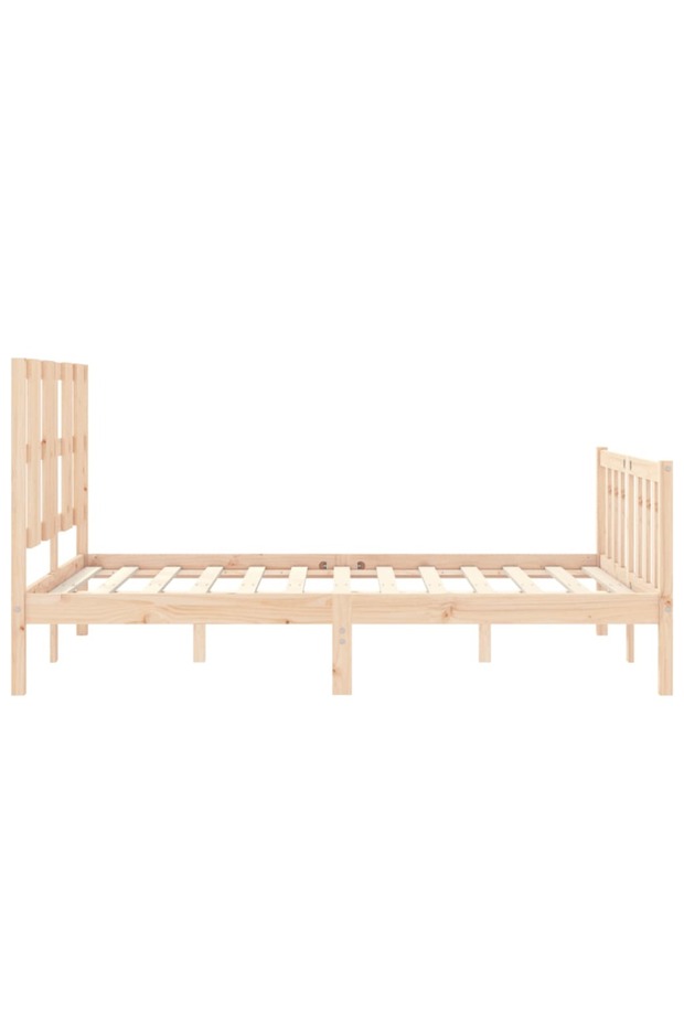 4FT Bed Frame with Headboard, Small Double, Solid Wood - 7