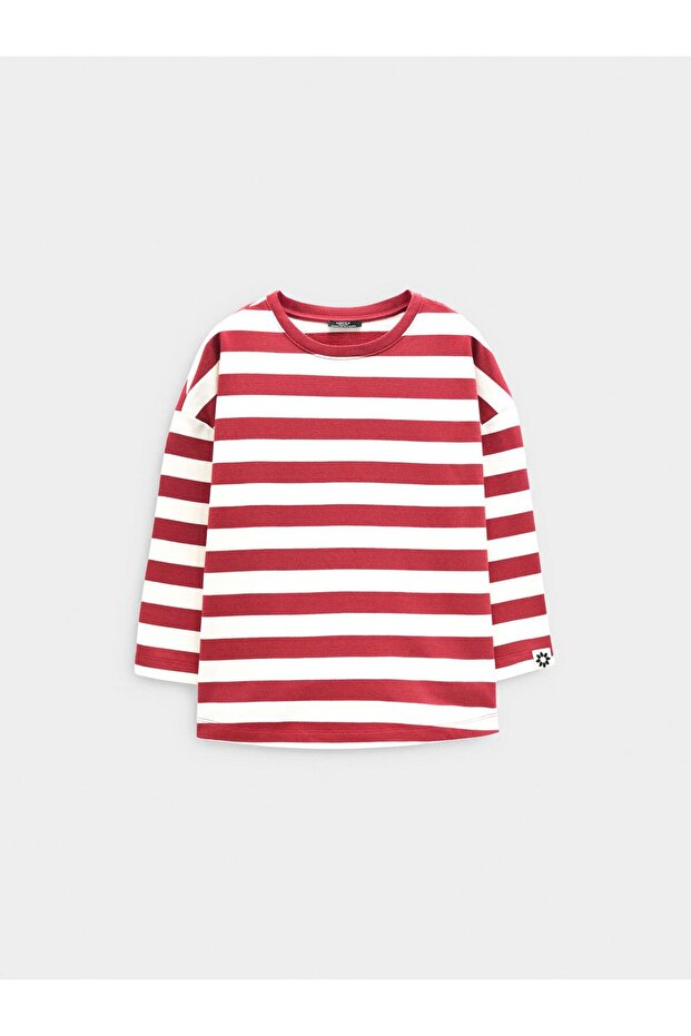 Çizgili Sweatshirt - 5