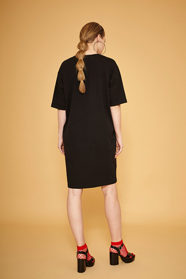 Baskılı Basic Elbise - 3