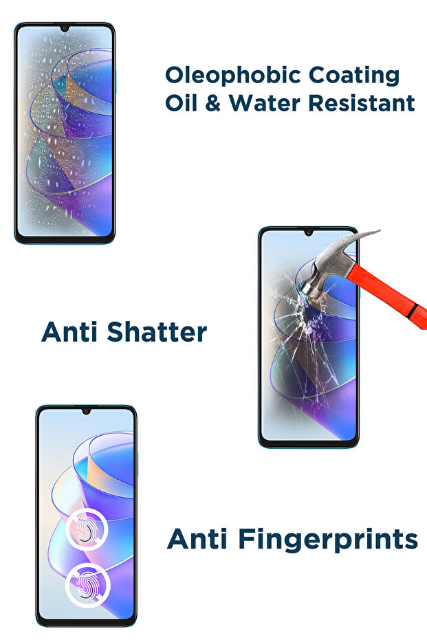 واقي شاشة زجاجي ممتاز لهاتف Honor X7a - 4