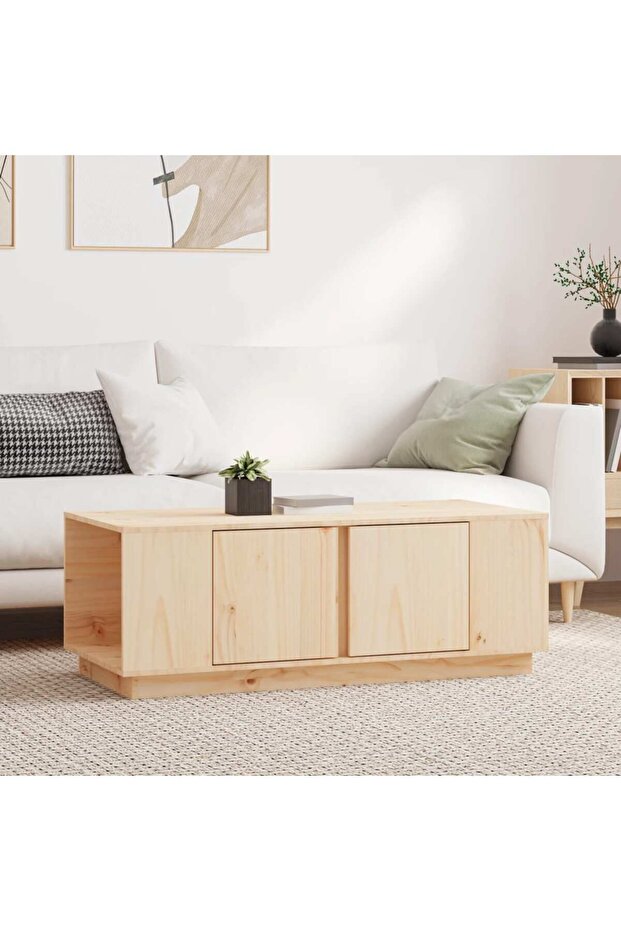 Coffee table, 110x50x40 cm, solid pine wood - 1