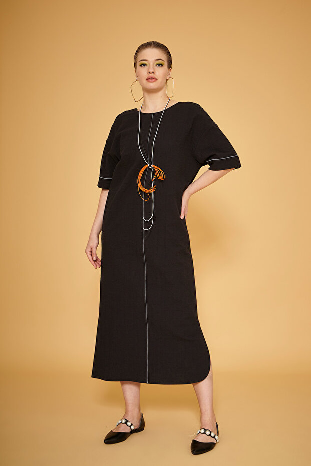 Kolye Aksesuarlı Elbise - 2