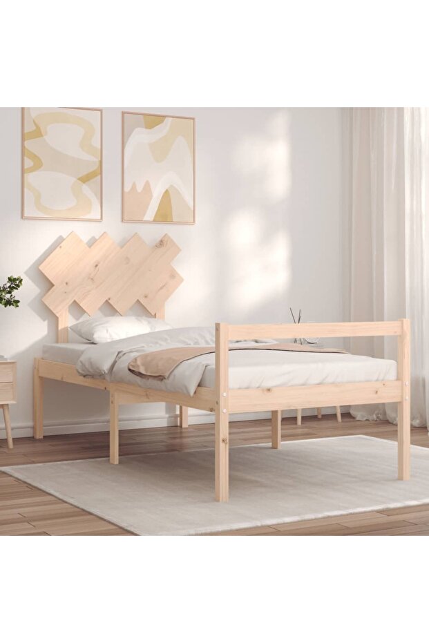Bed frame with headboard 3FT, single, solid wood - 3