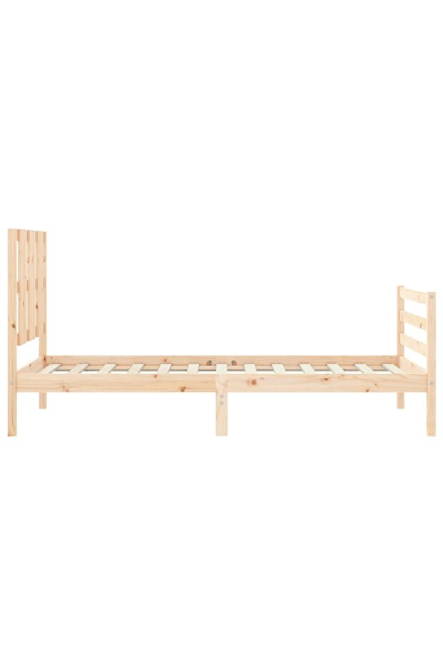 Bed frame with headboard 3FT, single, solid wood - 6