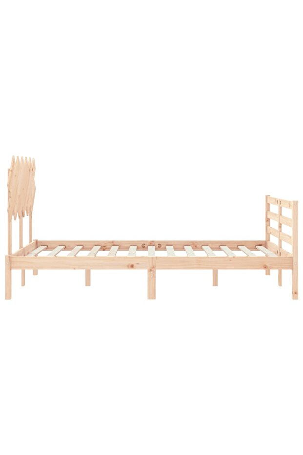 4FT Bed Frame with Headboard, Small Double, Solid Wood - 7