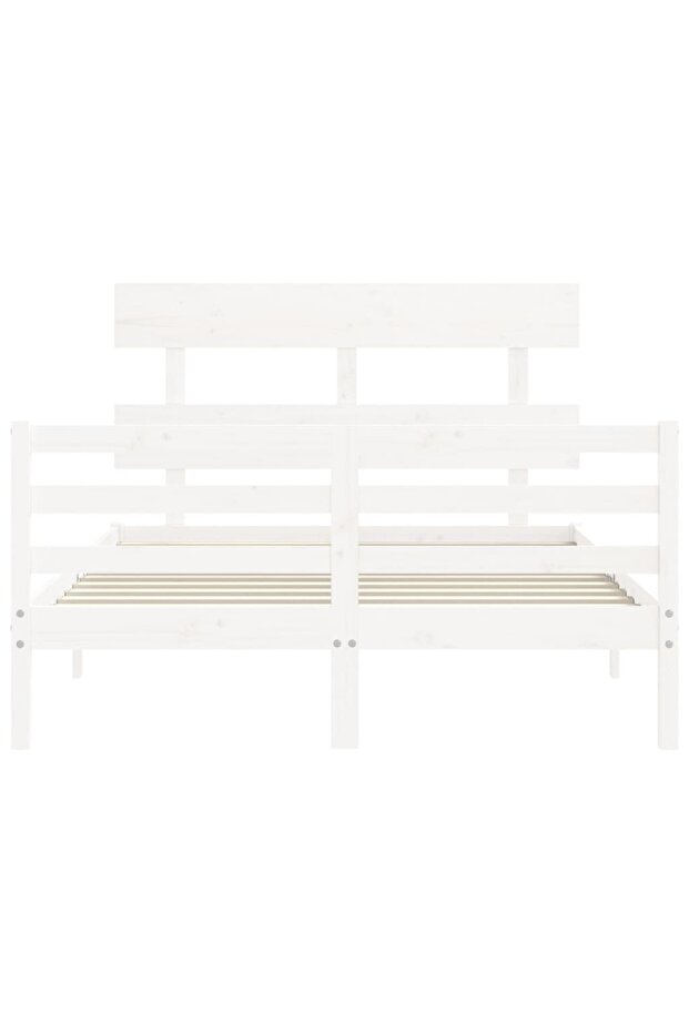 4FT Bed Frame with Headboard, Small Double, Solid Wood - 6