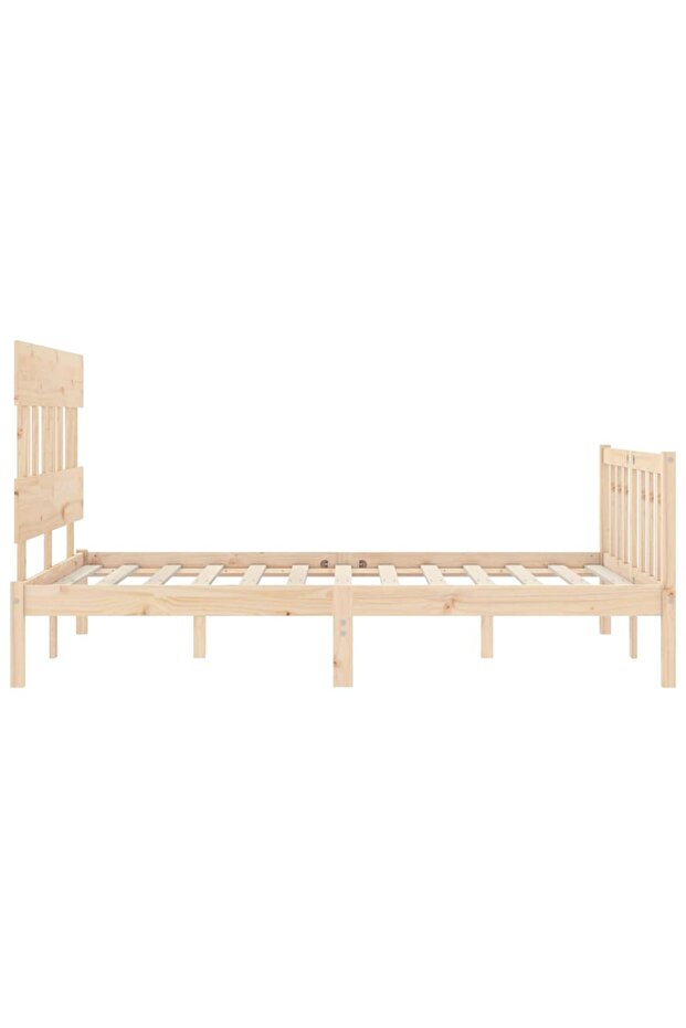 4FT Bed Frame with Headboard, Small Double, Solid Wood - 7