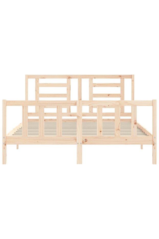 Bed frame with headboard, solid wood, king size 5FT - 6