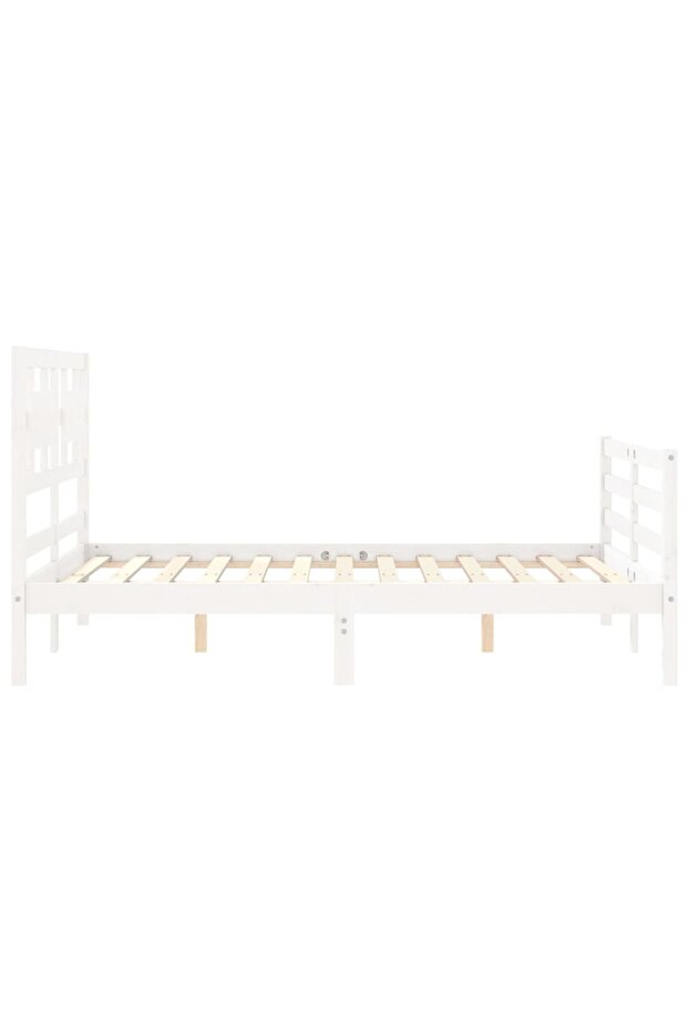 4FT Bed Frame with Headboard, Small Double, Solid Wood - 6