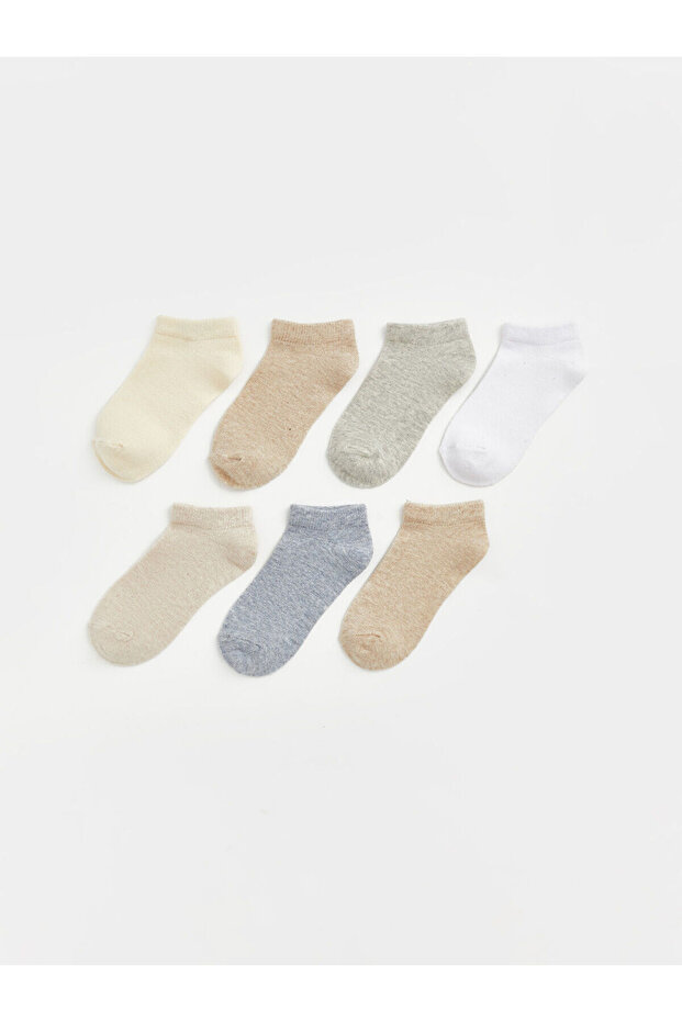 Two Mt Shop Quality Lcw Kids Mixed Plain 7-Piece Pack Boys' Bootie Socks