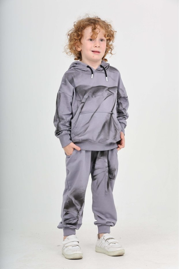 Boys' 2-Piece Set Hype Printed Hooded Sweatshirt with Pockets & Elastic Waistband with Pockets