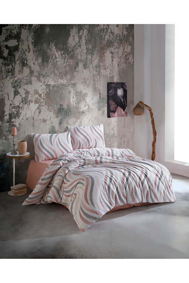 Crystal Double Ranforce Duvet Cover Set Esenti Pink