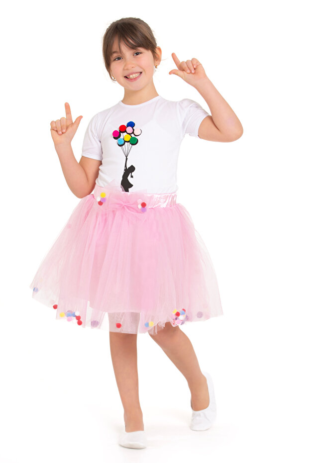 Girl's Pompom Tutu Skirt April 23