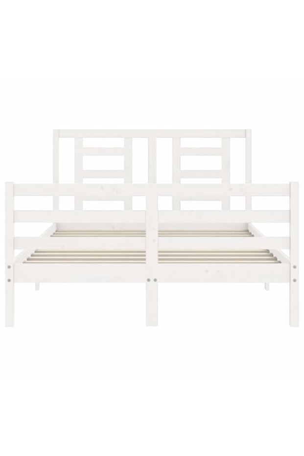 4FT Bed Frame with Headboard, Small Double, Solid Wood - 6