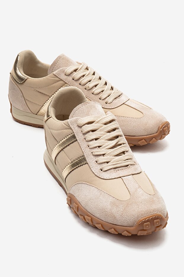 Flux Beige Suede Women's Casual Sneaker