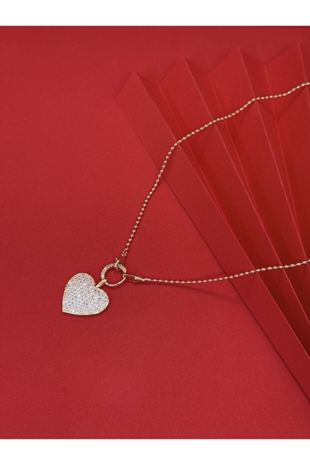 Zircon Stone Heart Necklace