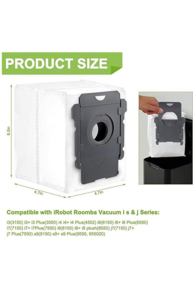 Irobot Roomba E5 E6 E7 Compatible Dust Bag 2 Pieces - 4