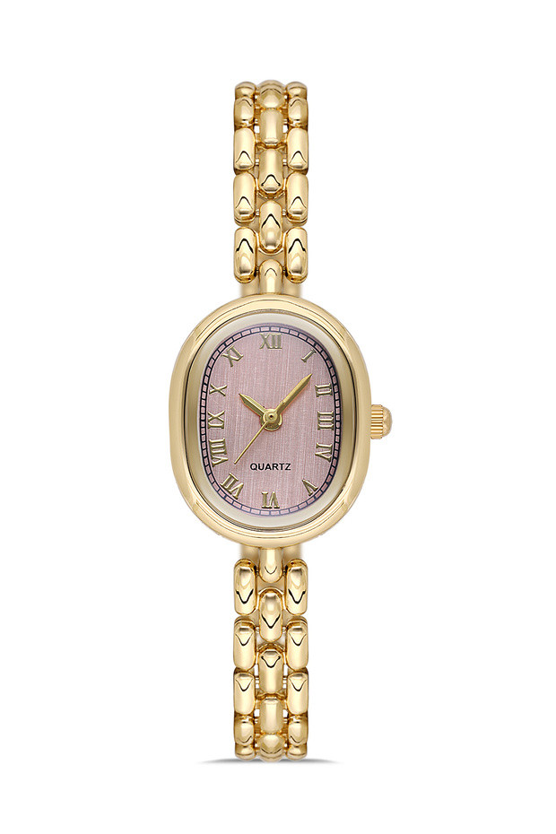 Women's Minimal Pink Dial Steel Wristwatch Tctsn001501S0464