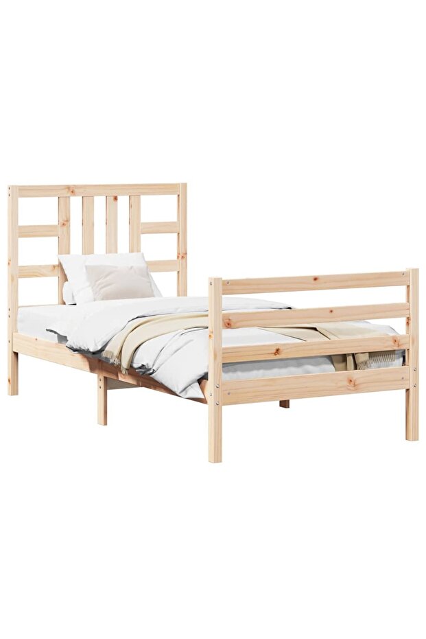 Bed frame with headboard 3FT, single, solid wood - 3