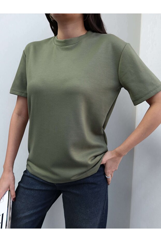 Bisiklet Yaka Modal Tshirt - 3