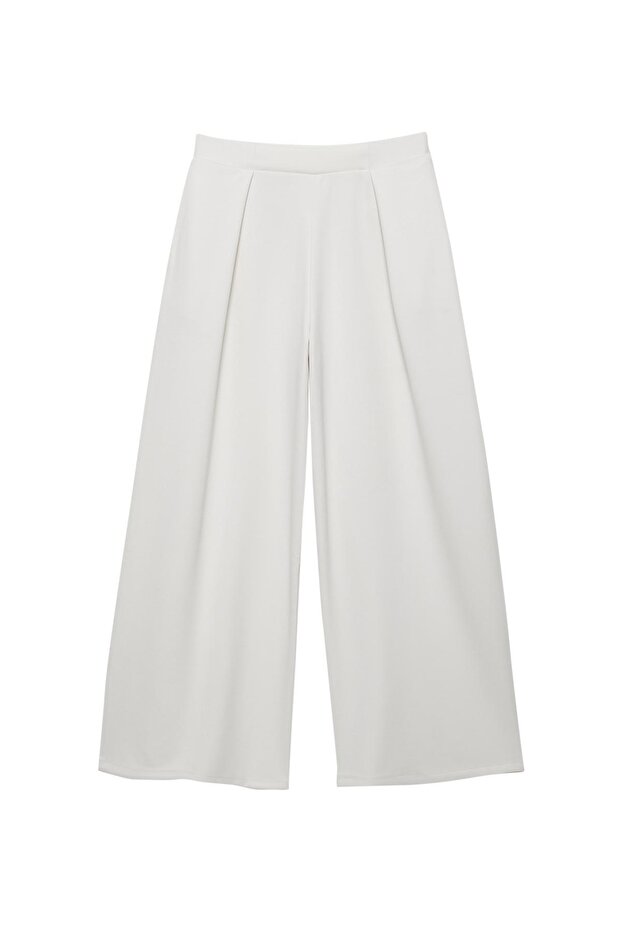 Pili geniş paça pantolon - 3