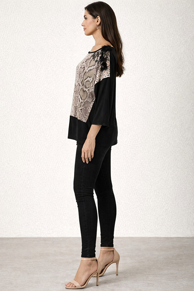 بلوزة تووميل بنقشة الفهد - 3