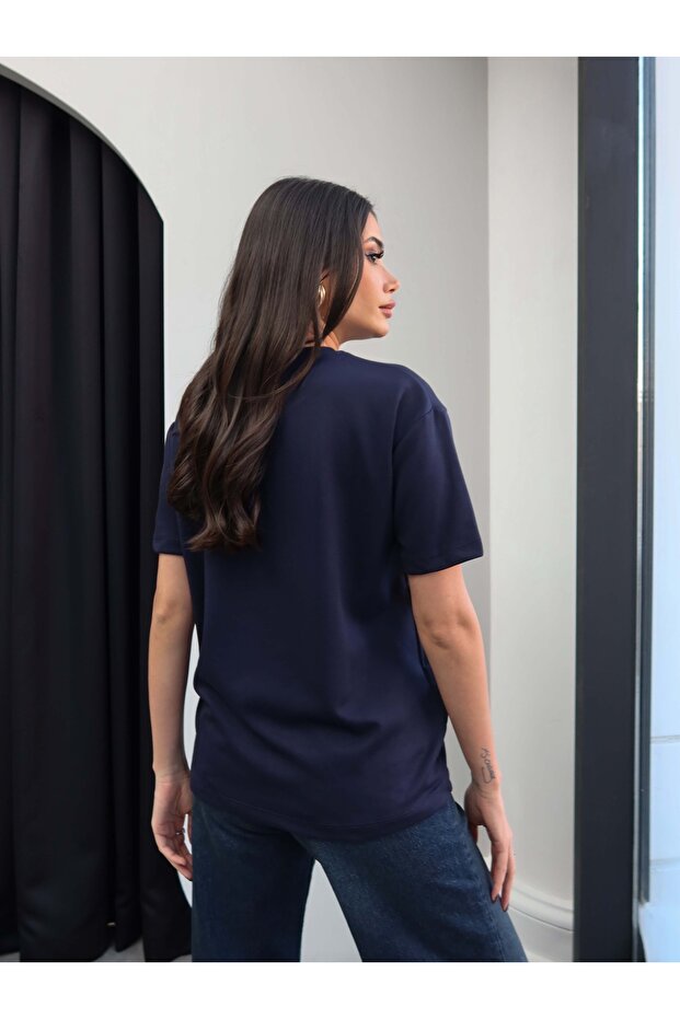 Bisiklet Yaka Modal Tshirt - 5