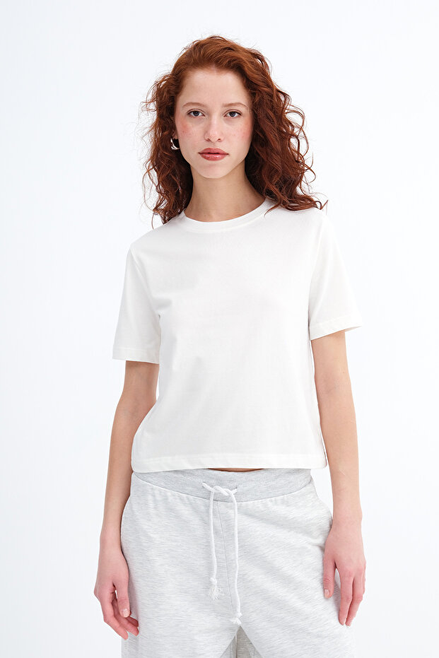 Bisiklet Yaka Basic T-shirt P1903 - 5