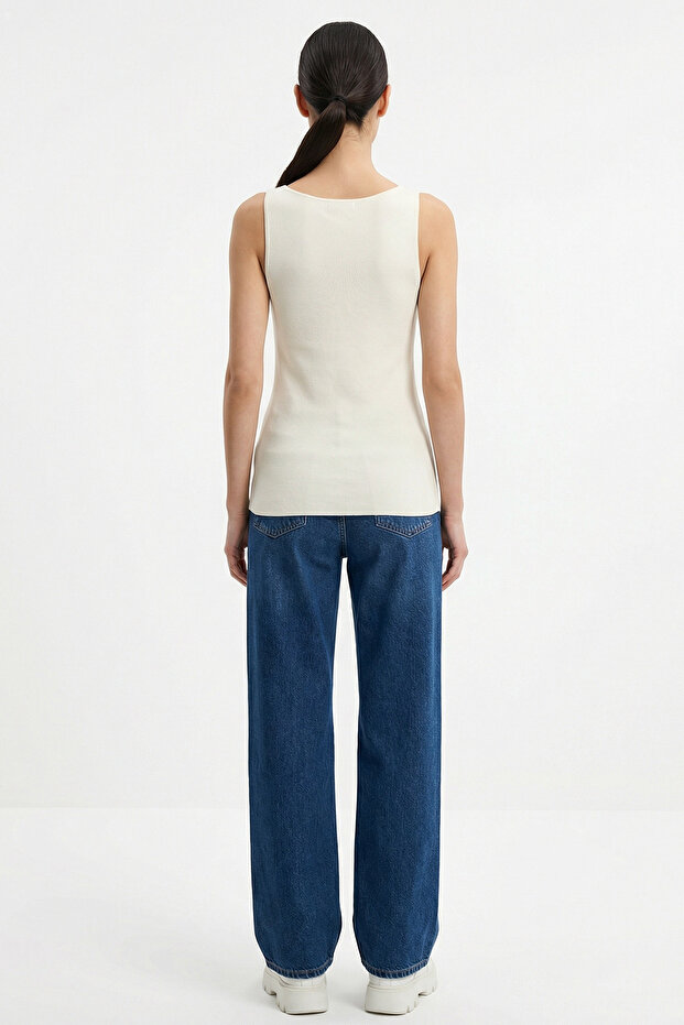 Kadın Askılı Örme Atlet 15935 - Krem - 7