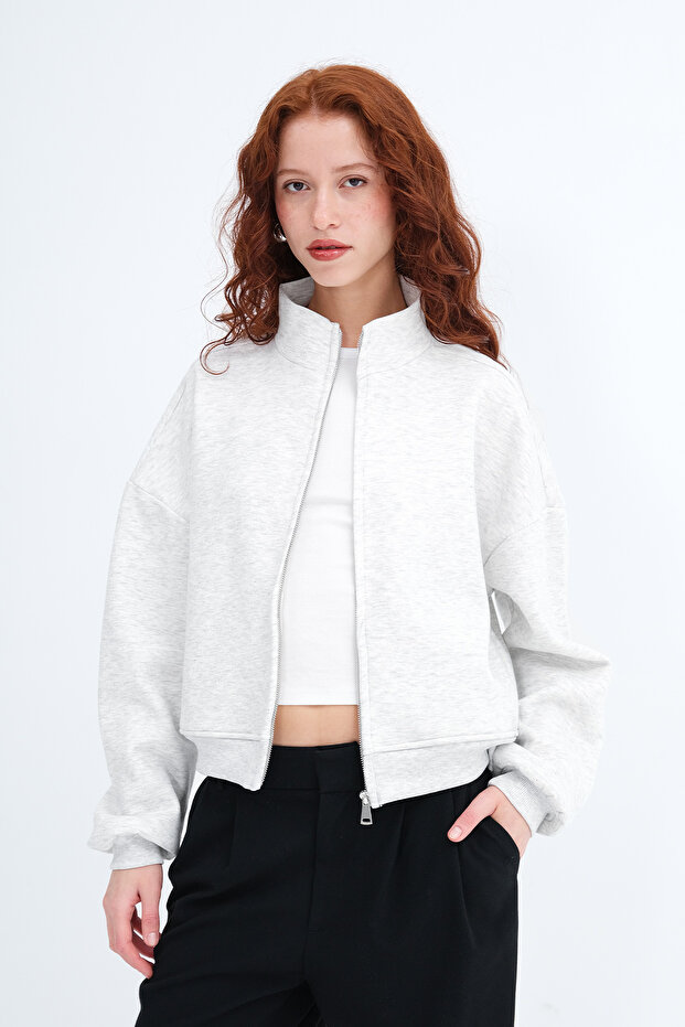 Simli Şardonlu Sweatshirt H12705 - 5