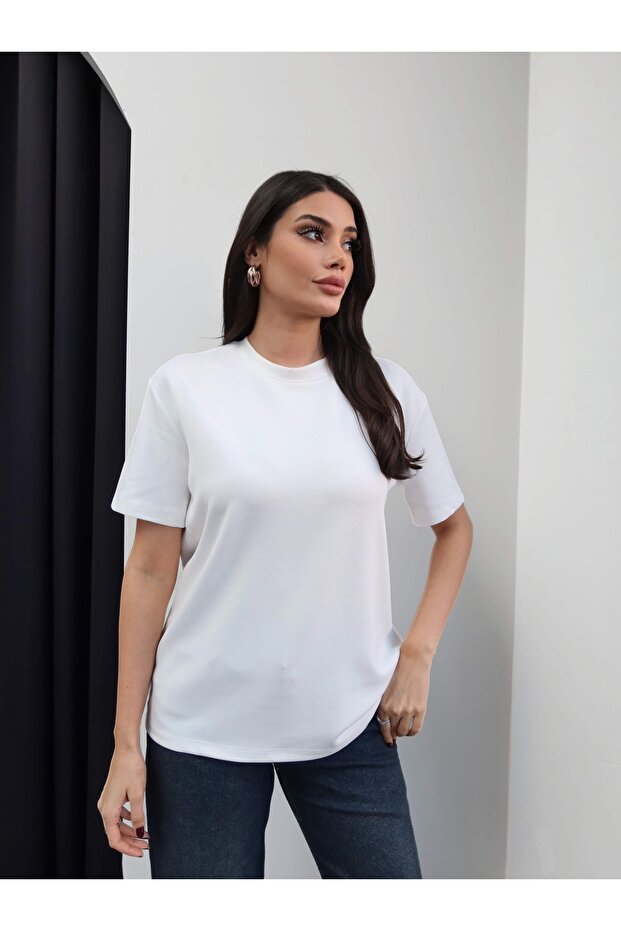 Bisiklet Yaka Modal Tshirt - 2