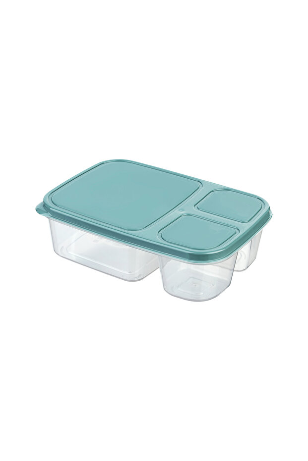 Rectangular 3-Compartment Storage Container - 1