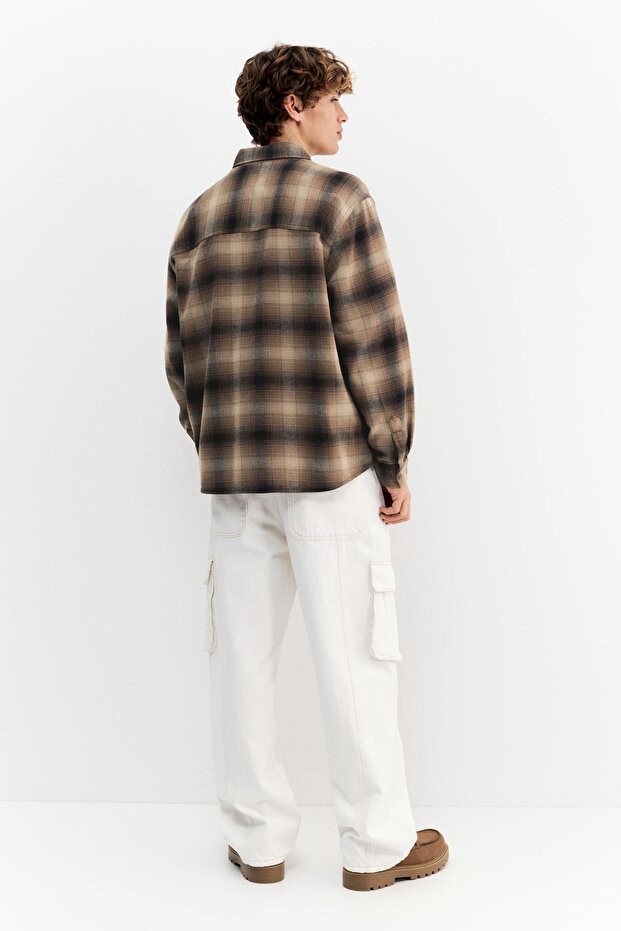 Uzun kollu kareli gömlek - 6