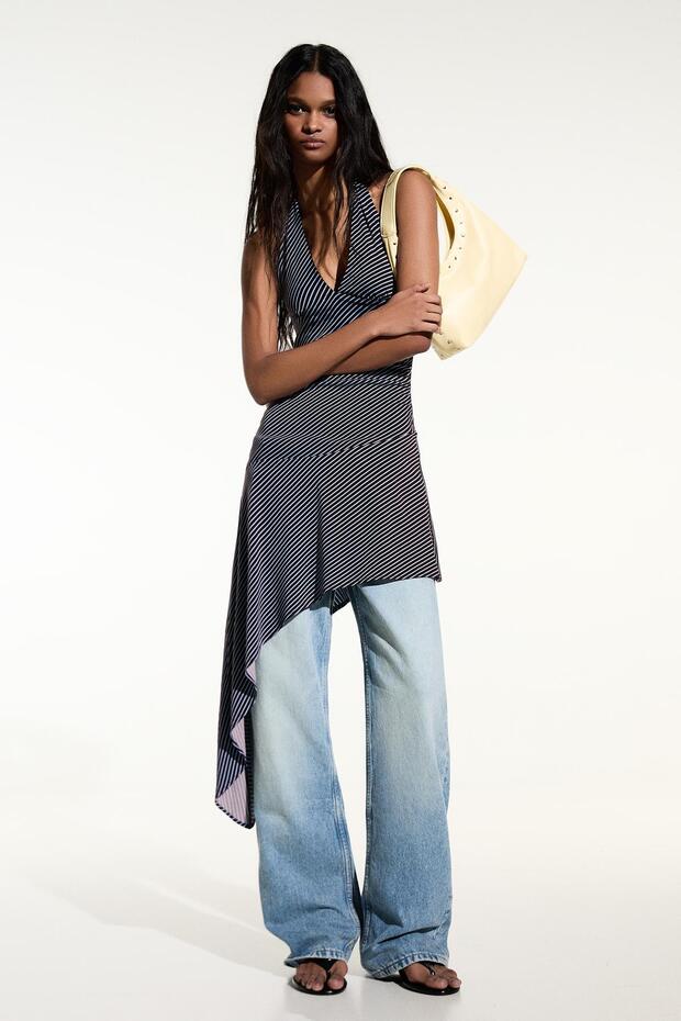 Asimetrik mini elbise - 3