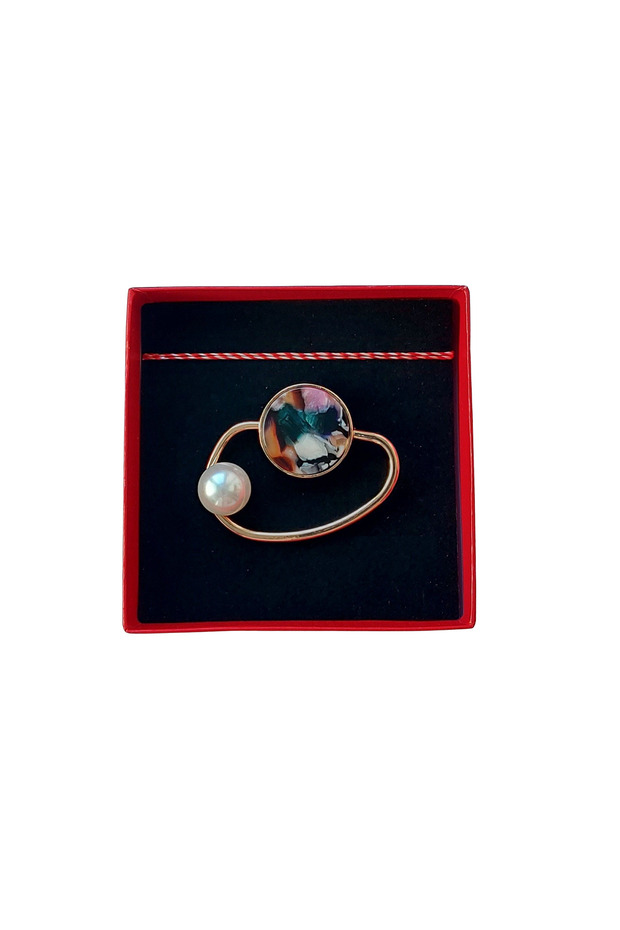 Brosa martisor eleganta, Abstract Galaxy Pearl