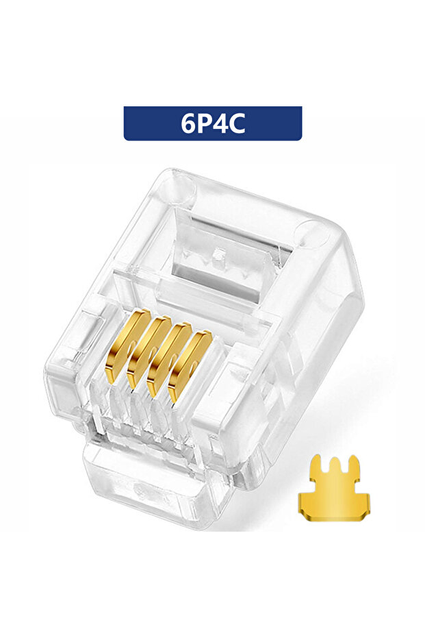 10PCS 6P4C ZoeRax Telephone Modular Plug RJ11 4P4C/6P4C/6P6C Connector for Phone Line Cord Compatibl