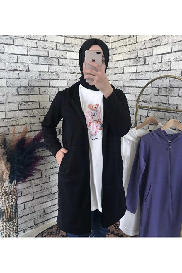 KAPŞONLU PENYE TUNİK - 1