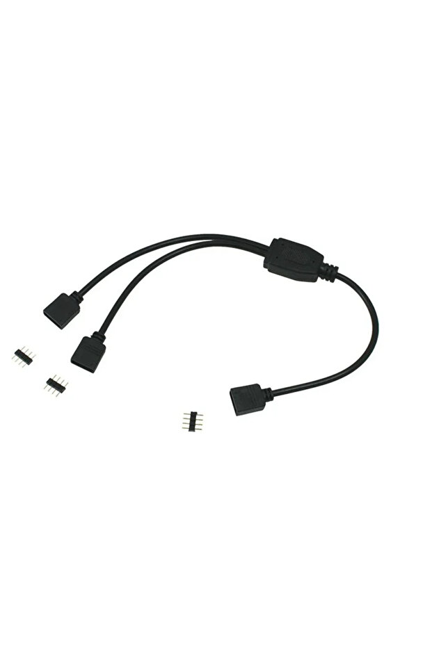 black 1 to 2 4Pin LED Strip Light Extension Cable 1 to 1 2 3 4 Ways Plug Power Splitter 4pin Needle