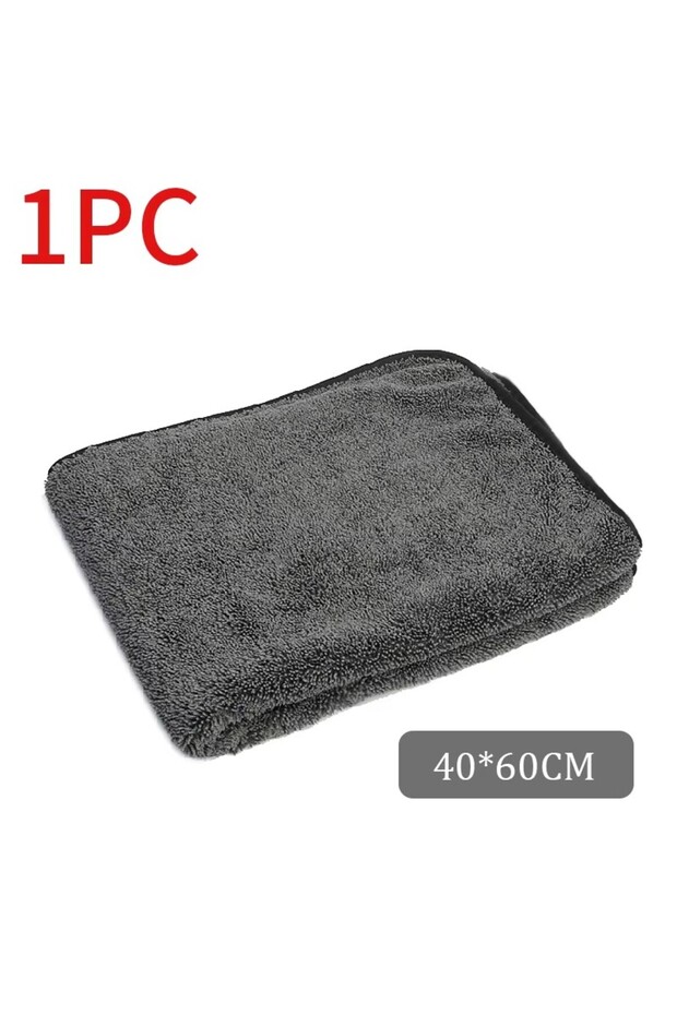Grey 40x60cm SEAMETAL High-End Car Washing Towel Microfiber Super Absorbent Fast Drying Cleaning Tow