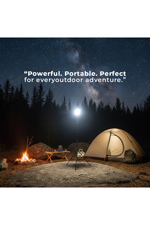 2500LM Outdoor Camping Light with 2.6M Tripod & Remote Control 12V Input