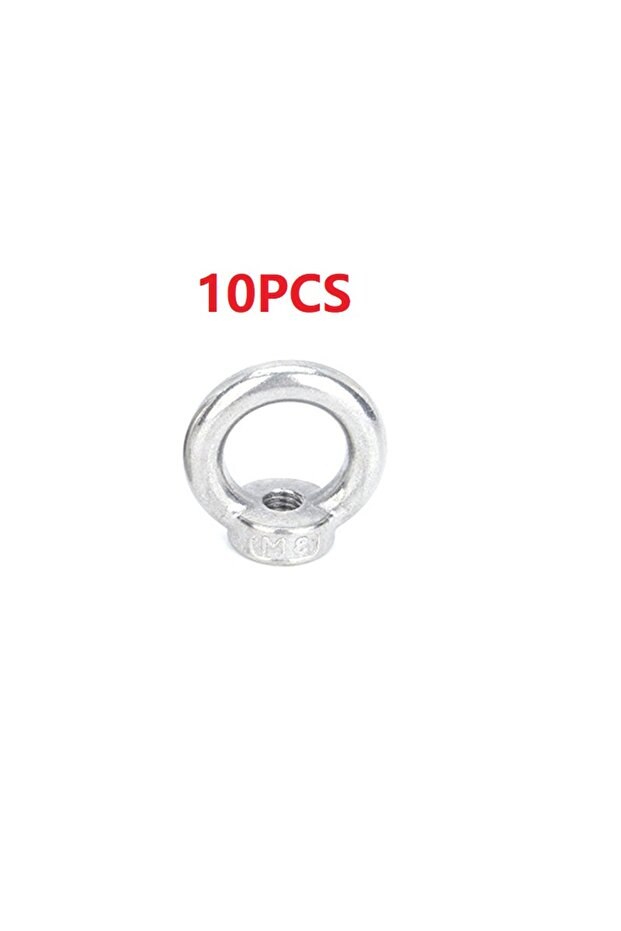 M8 10pcs 304 Stainless Steel Lifting Eye Nuts/ Screw Ring Eyebolt Ring Hooking Nut M3 M4 M5 M6 M8 M1