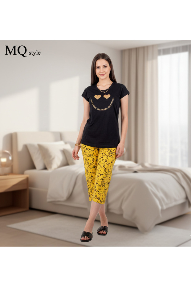 طقم البيجاما التركية (مجموعة ) برمودا - 1