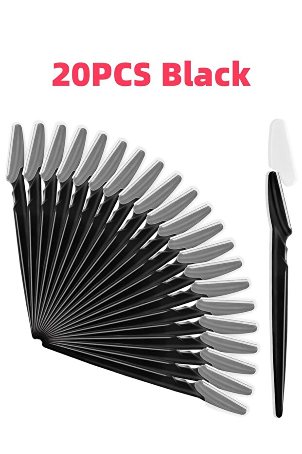 20PCS-Black 5-30PCS Eyebrow Razor Set Multipurpose Face Razors For Women and Men Tool Easy To Use Cu